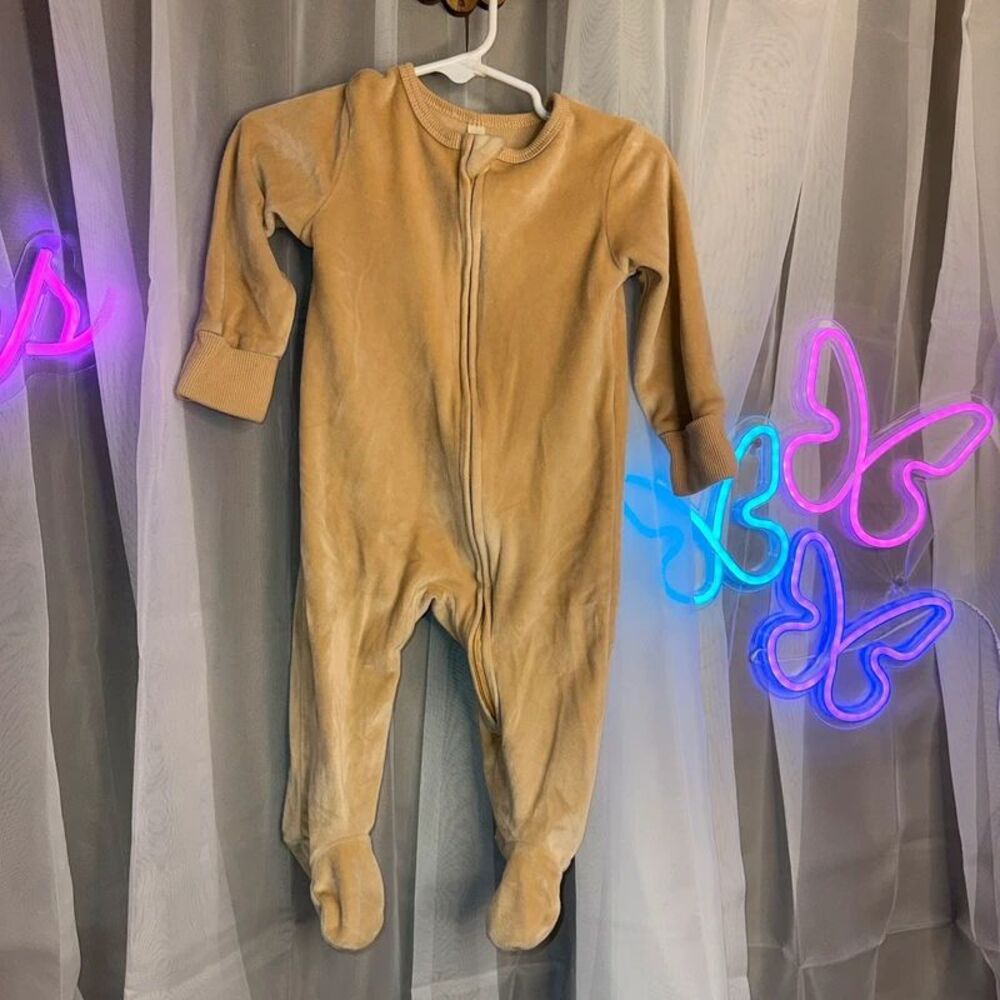 Tan footie outfit